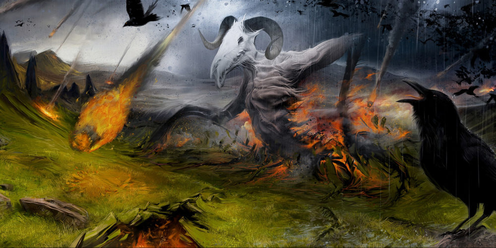 Apocalypse, peinture digitale en character design dark fantasy par le directeur créatif du Château de Saint-Chamarand Bruno Wagner Yayashin.