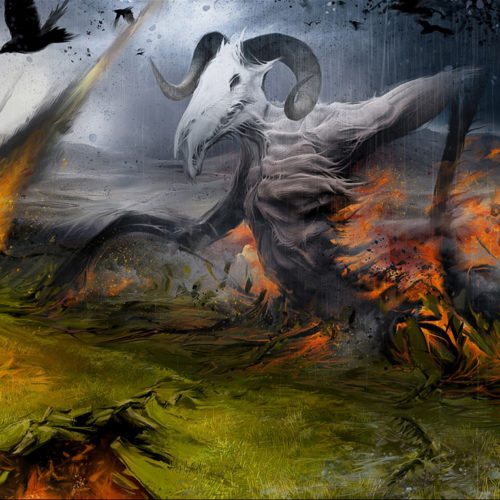 Illustration Dark Fantasy "Apocalypse" par le Directeur Créatif Yayashin - Peinture digitale de Bruno Wagner.