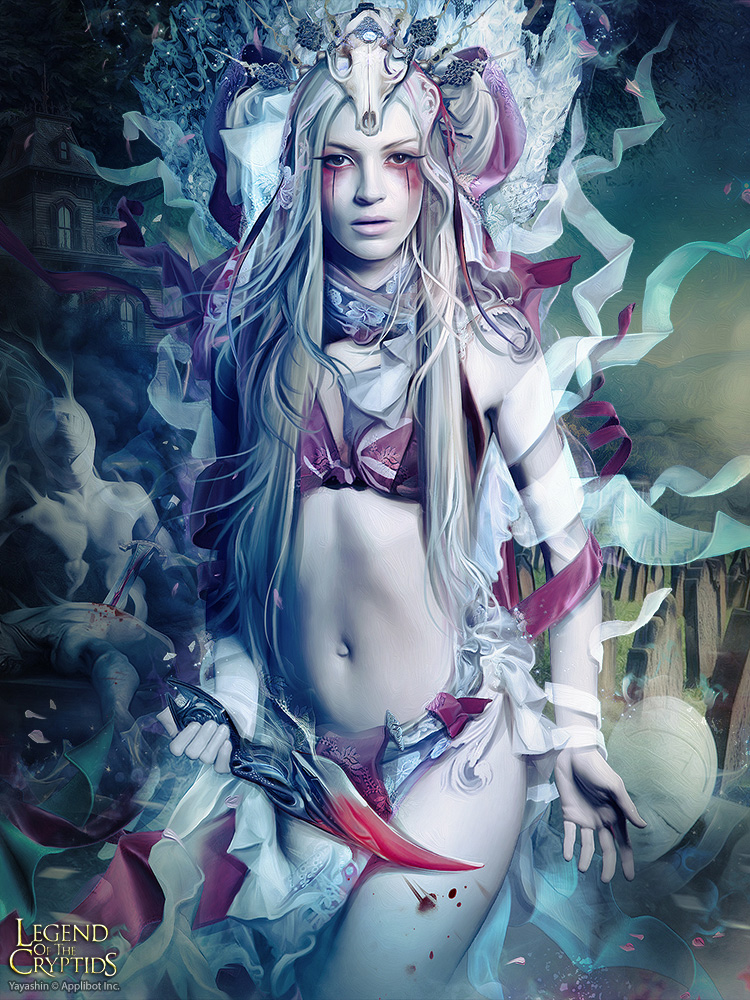 Morufiana 2, Illustration Fantasy et character design pour Legend of the Cryptids (Apllibot) par le concept artist Yayashin - Peinture digitale de Bruno Wagner.