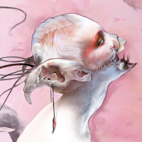 Illustration Dark Fantasy "Pink" par le Directeur Créatif et illustrateur Yayashin - Peinture digitale de Bruno Wagner.