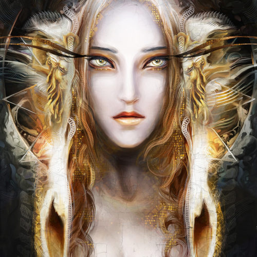 Illustration Dark Fantasy "Succube" par le Directeur Créatif et illustrateur Yayashin - Peinture digitale de Bruno Wagner.