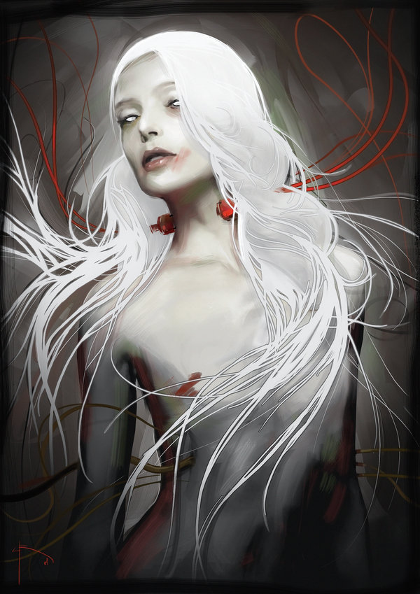Illustration Dark Fantasy "VAMPIRE" par le Directeur Créatif Yayashin - Peinture digitale de Bruno Wagner.