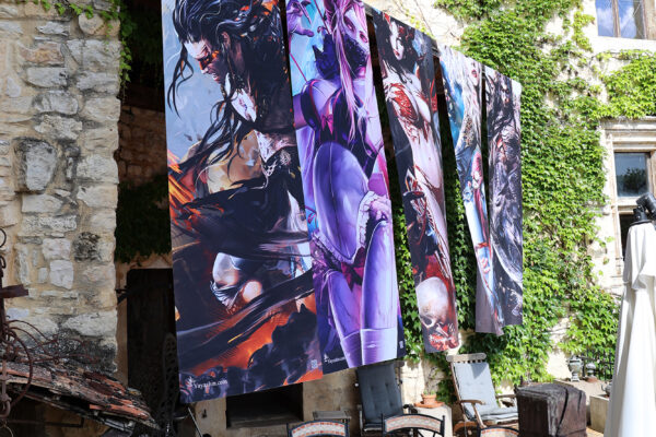 Exposition "Onirisme" de de Bruno Wagner (illustration Yayashin) et Xavier Artésien (Tailleur de pierre et Sculpteur) au Château de Saint Chamarand dans le Lot