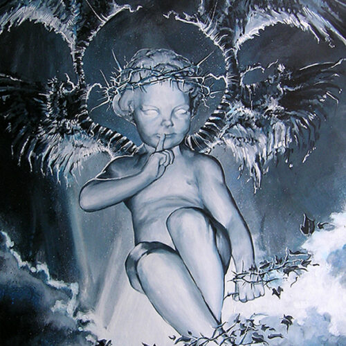 Ange-dechu-art-fantasy-acrylic-painting-yayashin-bruno-wagner-chateau-saint-chamarand
